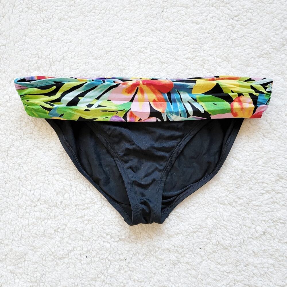 La Blanca Tropical Print Waistband Bikini Bottoms